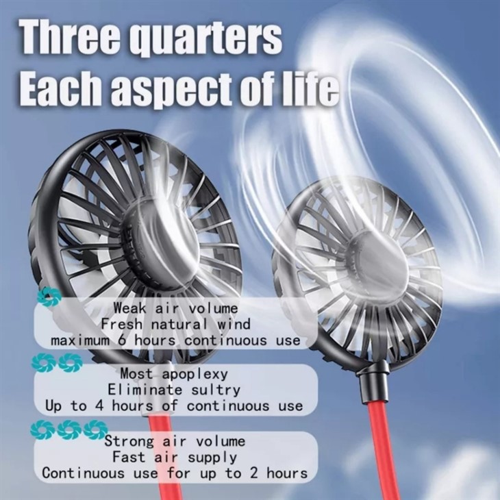 Hanging Mini Rechargeable Neck Fan high quality